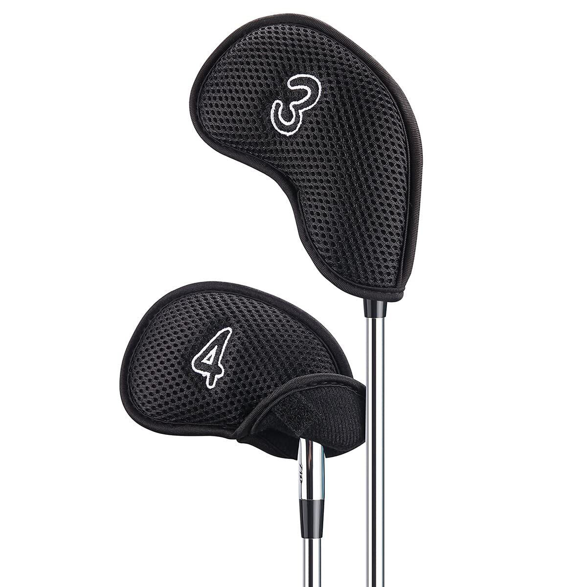 Golf Builder 12Pcs/Pack Meshy Golf Iron Covers Set Golf Club Head Cover Fit Most